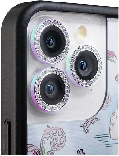 Miniatura 2 de Fundas Wildflower - Plata con Brillo de Cámara, Compatible con Apple iPhone 14 y 14 Plus Funda de Teléfono Compatible, Chispeante, Reflectante