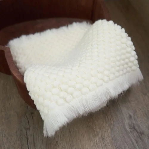 Miniatura 32 de Zeroest Accesorios para fotografía de bebé, canasta trenzada de lana de oveja para recién nacidos, relleno de canasta para sesión de fotos