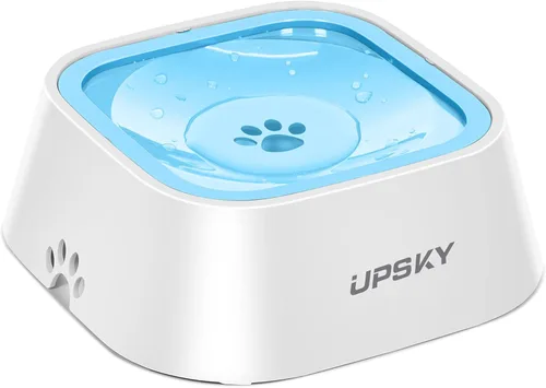 Miniatura 9 de UPSKY Cuenco antideslizante para beber lento, dispensador de mascotas sin derrames de 35 onzas para perros y gatos Rosa