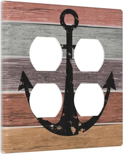 Miniatura 132 de Cubiertas decorativas para placa de interruptor, bandera estadounidense, receptáculo de 1 banda, placa de pared dúplex, cubierta de interruptor
