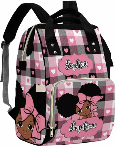 Miniatura 16 de Artsadd Bolsa de pañales con foto personalizada para mamá, mochila personalizada con correas para cochecito, bolsa de hombro de viaje grande, bolsa