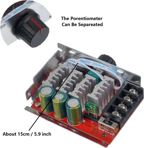 Miniatura 3 de BOJACK Control del controlador de velocidad del motor de 7-70V PWM DC 30A