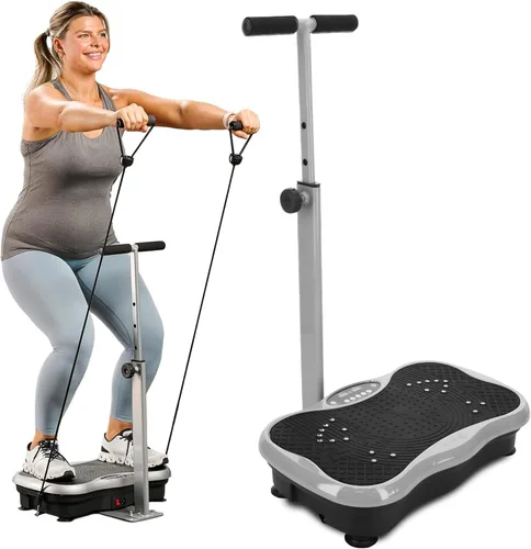 Miniatura 11 de Lifepro TrimLite Vibration Plate with Handle — Vibration Plate Exercise Machine with 99 Speed Levels, Bluetooth & Magnetic Acupoints — Whole Body