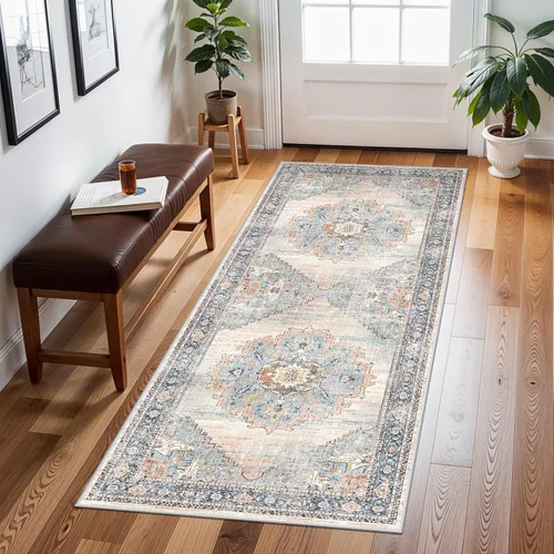 Miniatura 82 de Alfombra de pasillo lavable de 2 x 3 pies - Alfombra antideslizante resistente a las manchas, alfombras y tapetes de cocina duraderos