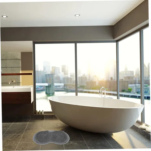 Miniatura 6 de Healifty 1 limpiador sin pies para baño, ducha, almohadilla multifuncional de limpieza de pies, diseño de TPE para espalda y masaje cómodos