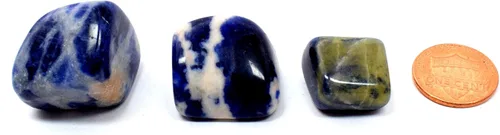 Miniatura 5 de Piedras pulidas de sodalita azul natural, piedras preciosas pulidas de cristal de cuarzo mineral Cabujones espumosos de África del Sur, 5