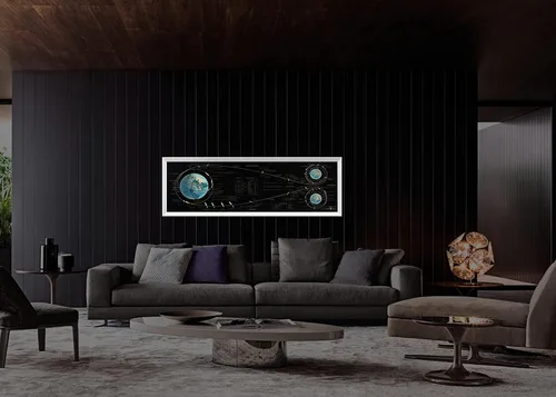 Miniatura 3 de Póster del plan de vuelo del Apolo 11 – Póster espacial de carta de aterrizaje lunar – Arte de pared grande para espacio exterior / decoración