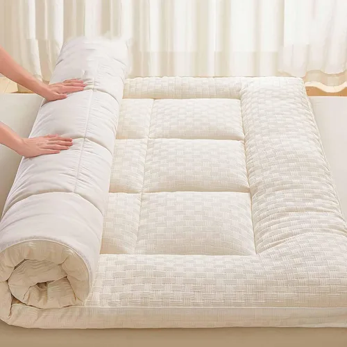 Miniatura 9 de Japanese Floor Mattress Foldable & Portable Roll Up Futon Mattress 4 Inch, Warm Top Mattress Topper, Quilted Fitted Mattress Protector Pillow Top