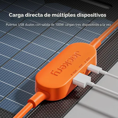 Miniatura 4 de Jackery SolarSaga - Panel solar de aire de 100 W, paneles bifaciales con eficiencia de conversión del 23%, impermeables IP65, cargador solar