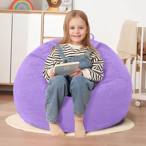 Miniatura 46 de HABUTWAY 2 puf de 2 pies, puf gigante para adolescentes y adultos, puf grandes con relleno de espuma viscoelástica, puf grandes con funda de pana