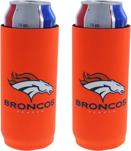 Miniatura 5 de Football Team Logo Tall Boy 2-Pack Can Holder Coozie Beverage Insulator - Fits 24oz - 25oz Cans (Chicago Logo Shadow (Bears))