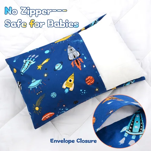 Miniatura 4 de UOMNY Fundas de almohada para niños pequeños, paquete de 2 unidades para almohadas de 13 x 18 o 12 x 16 pulgadas para espacio de cama de niños Nave