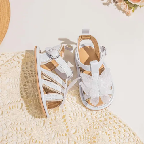 Miniatura 173 de Meckior Sandalias de verano con punta abierta y suave de piel sintética para bebés y niñas pequeñas