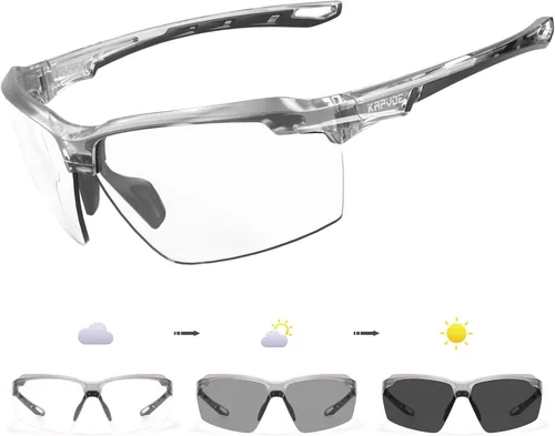 KAPVOE Photochromic Sports Sunglasses for Men Women Cycling Sunglasses UV400 Protection MTB BMX Running Riding Bike K87 06