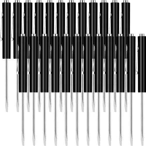 Miniatura 20 de 12 piezas de destornilladores de bolsillo mini con tops y destornilladores de bolsillo con imán, destornillador de bolsillo magnético para Negro