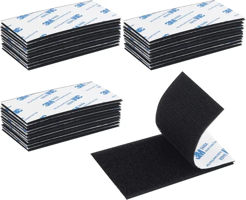 Miniatura 9 de Cinta de gancho y bucle de 2 pulgadas x 10 pies, tira entrelazada autoadhesiva, cinta de montaje de adhesión resistente, sujetador de tiras