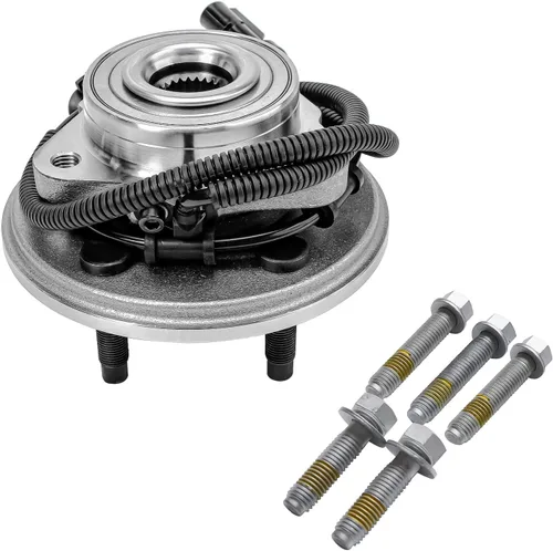 Miniatura 7 de Detroit Axle - Kit de freno delantero para Ford Explorer Mercury Mountaineer 2002-2005 Bujes de rodamiento de rueda perforados y ranurados rotores