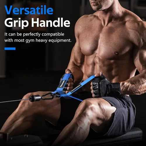 Miniatura 6 de RENRANRING Asas de Ejercicio para Gimnasio, Accesorios de Reemplazo para Poleas de Máquina de Cable, Banda de Resistencia y Entrenador de Fuerza