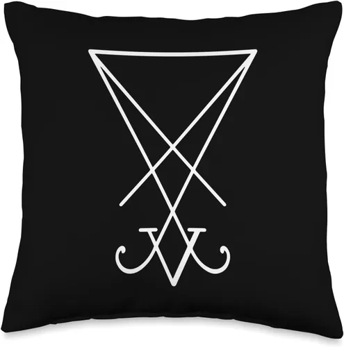 Miniatura 5 de Baphomet Occult Unholy Satanic Gifts 666 The Sigil of Lucifer (Sello de Satán), almohada de 18 x 18 pulgadas, multicolor