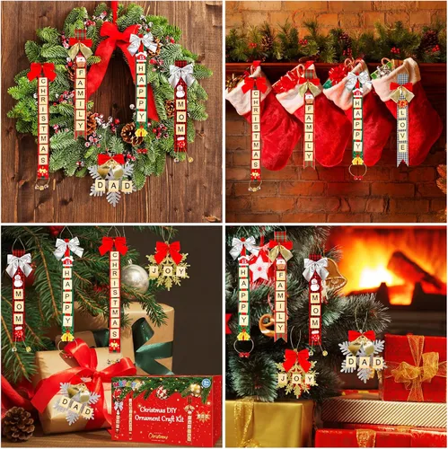 Miniatura 6 de MGparty 312 Piezas Adornos de Navidad DIY Adornos para Árbol de Navidad Xmas Artes y Manualidades Suministros de Decoraciones para Niños Adultos