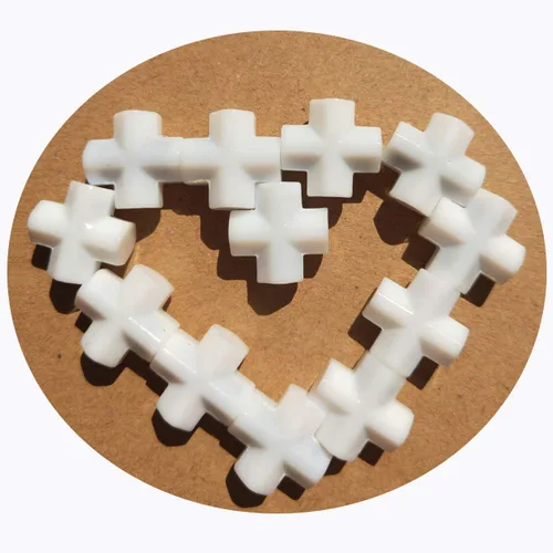 Barra de agitación magnética PTFE mezclador magnético barras de agitación forma cruzada (8X15mm, 5PCS)