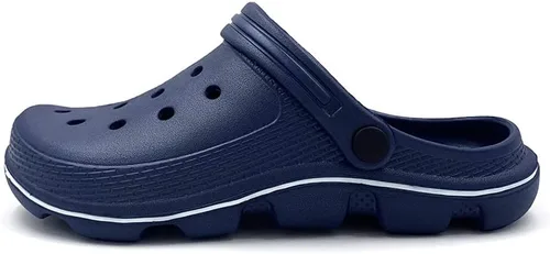 Miniatura 2 de Pantuflas unisex clásicas con forro de cuero estilo zuecos, AC1519