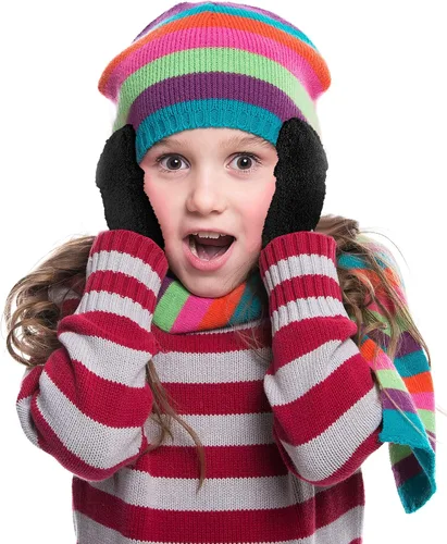 Miniatura 4 de 3 pares de guantes sin dedos para niños, guantes convertibles con tapa abatible, guantes de punto suave de invierno para niños y niñas