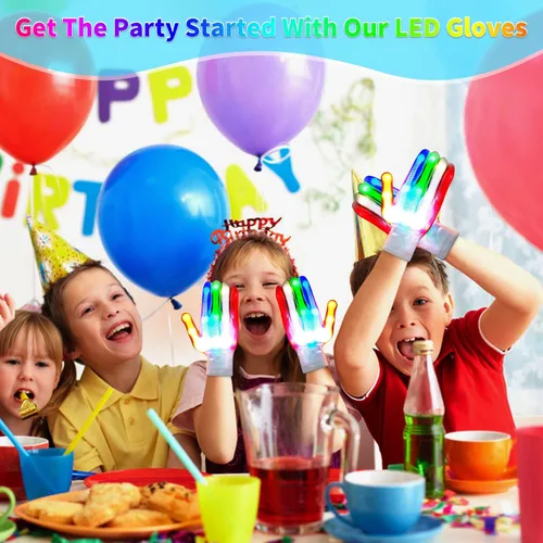 Miniatura 5 de GLEDLOVES Guantes LED, juguetes divertidos para adolescentes, niños y niñas de 12 a 16 años con 6 modos de flash, regalos para niños de 12, 13, 14