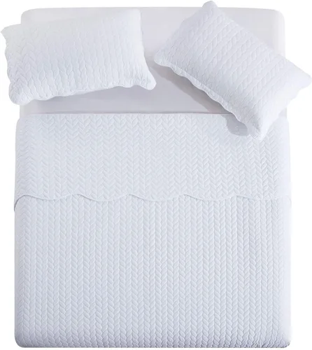 Miniatura 61 de MOONLIGHT20015 Edredón tamaño King (106 x 96 pulgadas) con 2 fundas de almohada (20 x 36 + 2 pulgadas) para todas las estaciones, juego de cama Azul