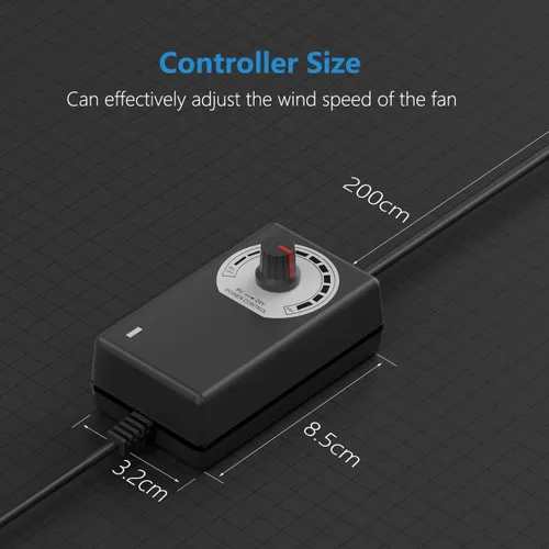 Miniatura 2 de Hon&Guan Ventilador Soplador En Línea de 3 Pulgadas con Controlador de Velocidad 120 CFM con 20W de Potencia Ultra-Baja y Bajo Ruido