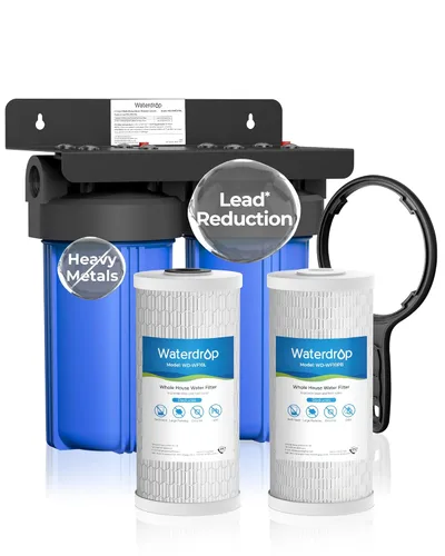 Miniatura 11 de Waterdrop - Filtro de agua para la casa, con filtro de carbono y de sedimentos de 5 etapas, reduce el plomo, el cloro, el olor y el sabor, 2 etapas