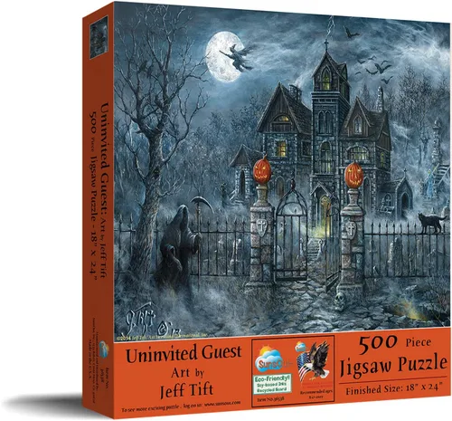 Miniatura 2 de Rompecabeza SunsOut de Halloween de 500 piezas, calabaza de Halloween truco o trato