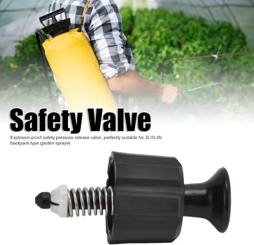 Miniatura 2 de 01 Válvula de alivio de aire, válvula de seguridad ecológica para mochila de 3L/5L/8L pulverizador para césped para agricultura y jardín (negro)