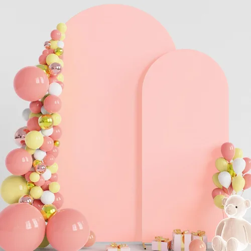 Miniatura 16 de Wokceer Cubierta de Fondo para Arco de Boda 7.2 Pies, Cubiertas Ajustadas de Spandex para Soporte de Arco de Boda de 6 Pies, Juego de 2 Cubiertas