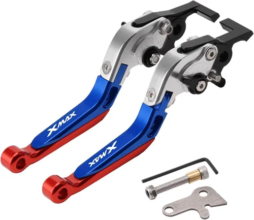 Miniatura 15 de Palancas de embrague de freno ajustables para motocicleta, cerradura de manija de estacionamiento para Yamaha Xmax 125 250 300 400 XMAX250 XMAX300