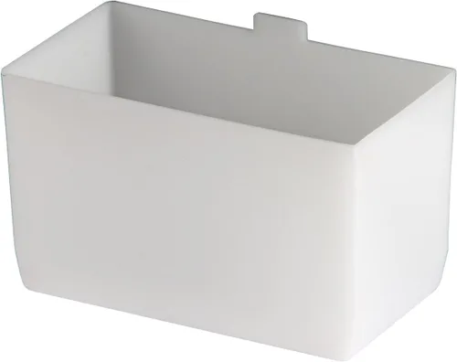 Akro-Mils 30102 - Contenedor de plástico para clasificar piezas pequeñas en estantes (2-3/4 x 5 x 3 pulgadas), color blanco, caja de 24
