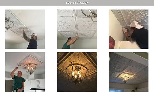 Miniatura 8 de Paneles de pared 3D para decoración estereoscópica en relieve para cafetería, club, salón, hotel, tienda, bar, 2 x 2 pies, PL25 de hierro desgastado