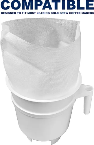 Miniatura 5 de Paquete de 50 filtros de café frío, 12 x 13 pulgadas, compatibles con las principales cafeteras de preparación fría