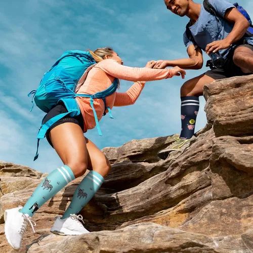 Miniatura 3 de Calcetines médicos de compresión de cobre para mujeres y hombres (6 pares), el mejor apoyo para correr, atletismo, enfermería, viajes