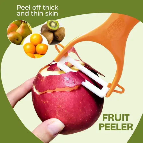 Miniatura 4 de Trez Treamer Juego de 6 peladores de verduras con hoja afilada, pelador de manzana de cerámica, patatas y pelador de papas, pelador de verduras