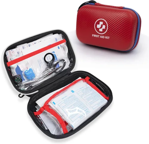 Miniatura 8 de Kit de primeros auxilios pequeño – Kit de emergencia impermeable de 185 piezas para el hogar, coche, viajes, camping, senderismo y al aire libre
