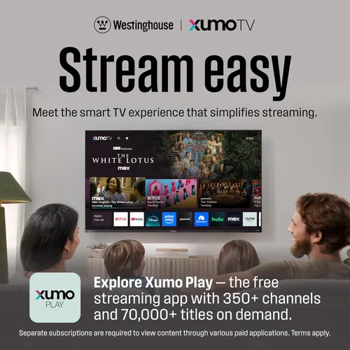 Miniatura 3 de Westinghouse Smart TV de 58 pulgadas, 4K UHD Xumo TV con HDR10, control remoto de voz, Dolby Vision, Dolby Atmos, sin borde, televisor LED