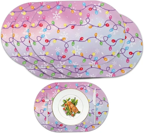 Miniatura 46 de Ghost Placemats Set of 2 Wipeable Faux Leather 12X18 Inch Waterproof Non-Slip Mats Spooky Table Decor Heat Resistant for Scary Dinner Party Fantasma