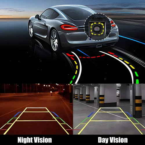 Miniatura 5 de QUICTO - Cámara de respaldo para auto, impermeable, ultra HD, 12 LED, visión nocturna, vista trasera, cámara de ángulo amplio de 170°, marco largo