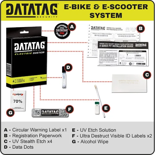 Miniatura 3 de E-Bike/E-Scooter/E-Mobility Sistema de Identificación de Seguridad, Negro