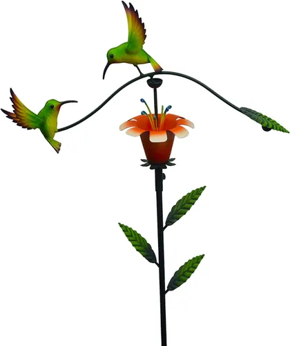 Miniatura 8 de Red Carpet Studios Equilibrador cinético de estacas de jardín para exteriores, 60 pulgadas de alto, dragón azul