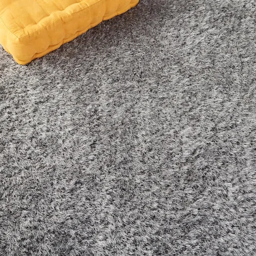 Miniatura 7 de SAFAVIEH Luxe Shag Collection - Alfombra de pasillo, 2 pies 3 pulgadas x 6 pies, color gris, glamour hecho a mano, 3.2 pulgadas de grosor, ideal