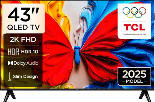 TCL 43S5K Televisión inteligente de 43 pulgadas QLED HDR 10 Google TV, Dolby Audio, modo de juego, cuidado múltiple de los ojos con diseño delgado