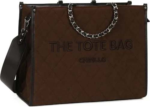Miniatura 24 de Chinllo - Bolso de mano para mujer, bolsa satchel con asa superior y correa para el hombro