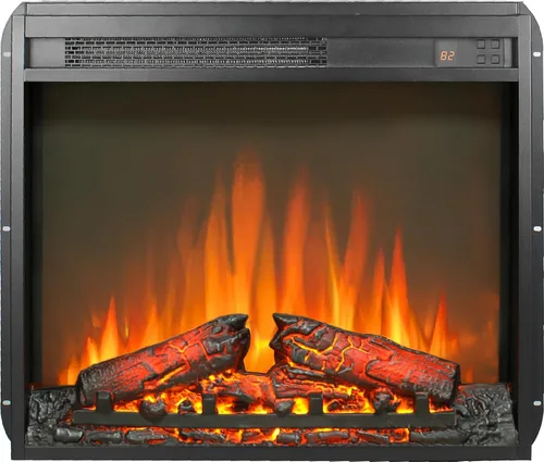 Miniatura 11 de Inserto de chimenea eléctrica de 18 pulgadas, calentador ultrafino con juego de troncos y llama realista, protección contra sobrecalentamiento